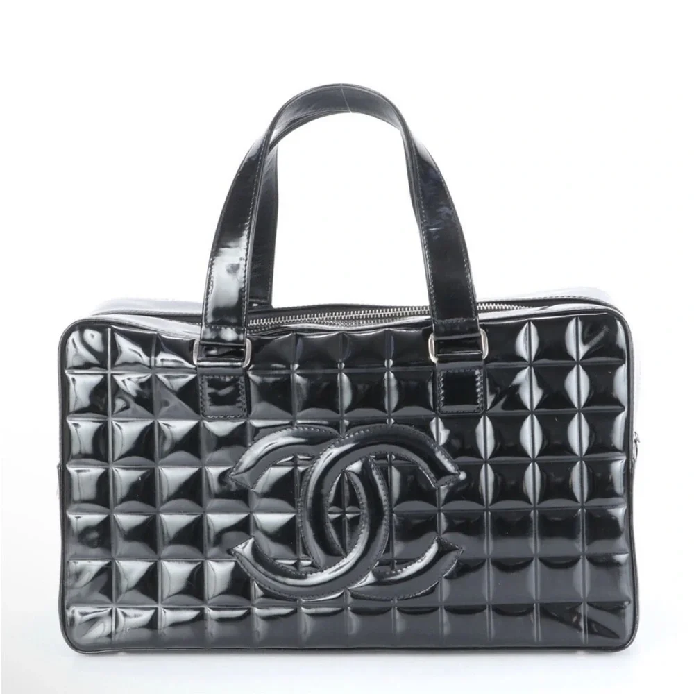 Chanel Patent Chocolate Bar Bag